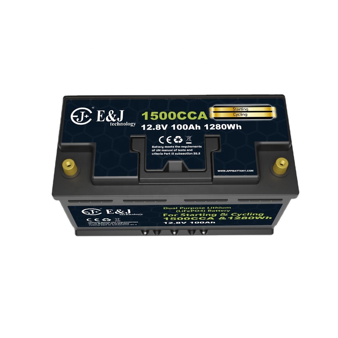 1500CCA Starting Lithium 12V 100Ah Lifepo4 Starter Battery Dual Purpose High Cranking DIN L5 GROUP49