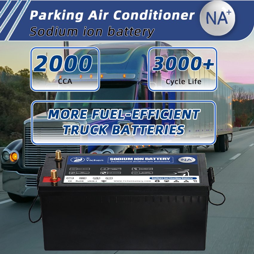 Auto Battery 24V 150Ah 200Ah 250Ah Sodium Ion Battery Truck Start-stop Battery Replacing AGM,gel, Lead Acid Batteries