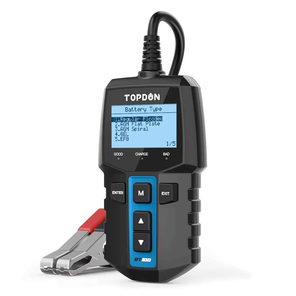 TOPDON BT100 12V 100-2000 CCA Car Atuomotive Auto Battery Charge Discharge Analyzer Health Tester