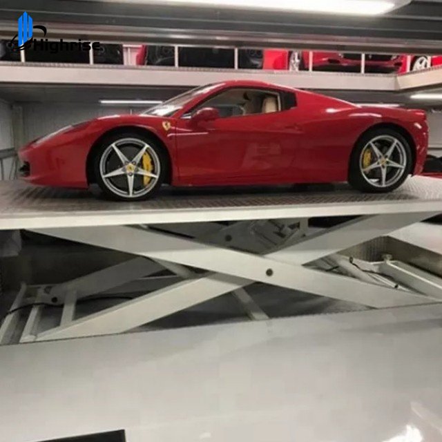 3500kg Double Deck Car Lift Platform Underground Garage Scissor Car Parking Lift Auto Lifting