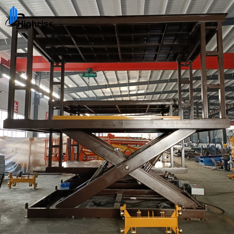 3500kg Double Deck Car Lift Platform Underground Garage Scissor Car Parking Lift Auto Lifting