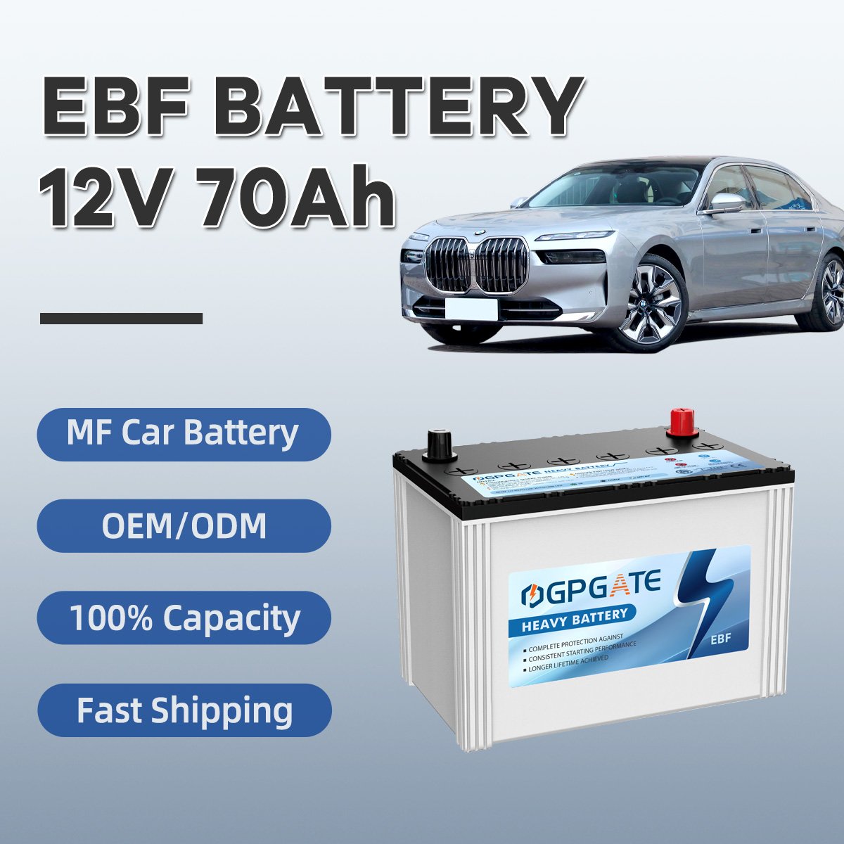 High Performance Low Price EFB S95 12v71ah MF Deep Cycle Lead-acid Car Battery Suitable for German Cars