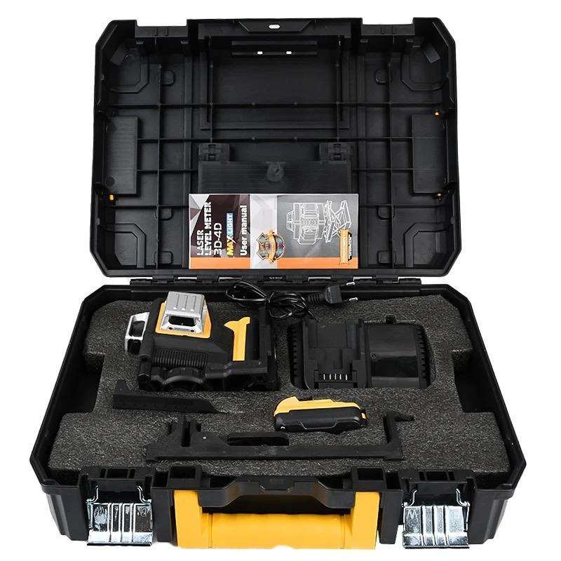 Lazer Level Tool Sets Green Beam Laser Cross 16 Line Self Leveling 3d Auto Rotary Construction Lazer Level