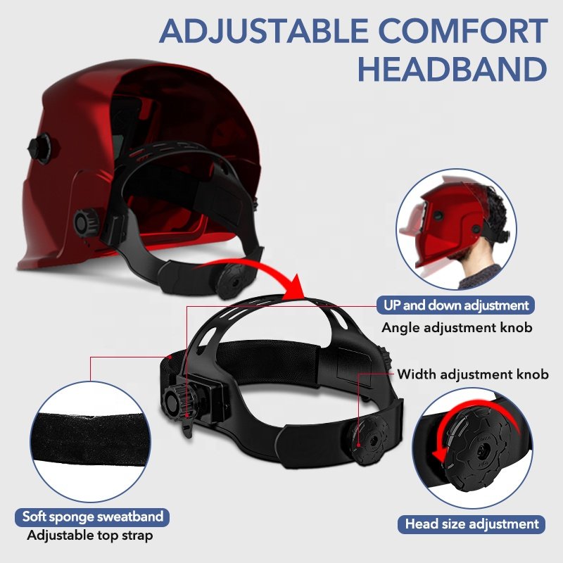 TRQ Tig Mig Plasma Cutting Welding Headgear protection Electronic Auto Darkening Welding Helmet