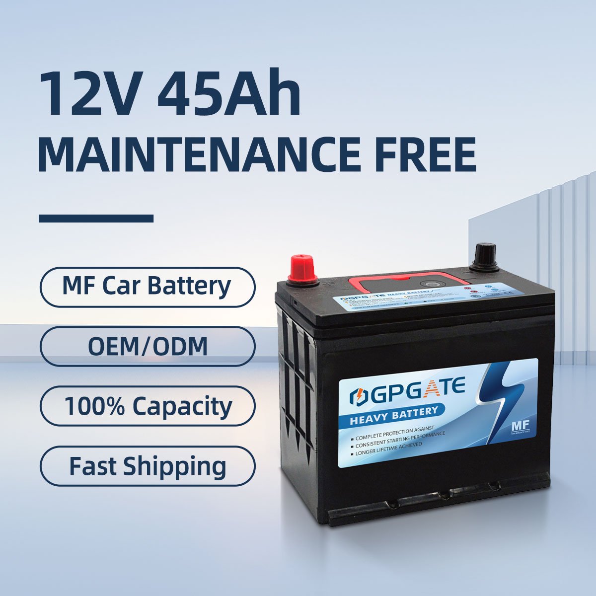High Performance JIS 55B24 NX100 45AH MF sealed Car Battery Suitable for Starting Japanese Cars