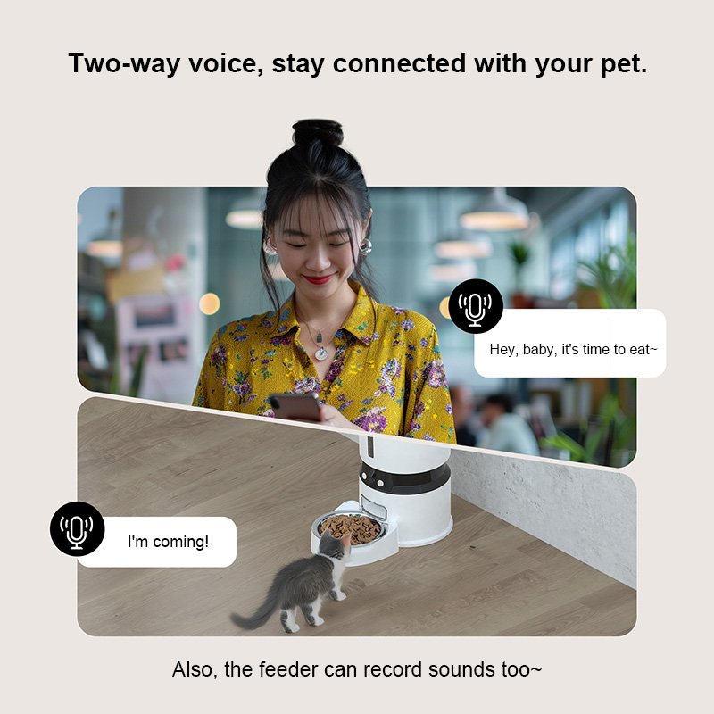 Hot Sell 5G WiFi APP Automatic Cat Feeder With Camera Smart Cat Food Dispenser with Freshness Preservation Timed Pet Feeder OEM