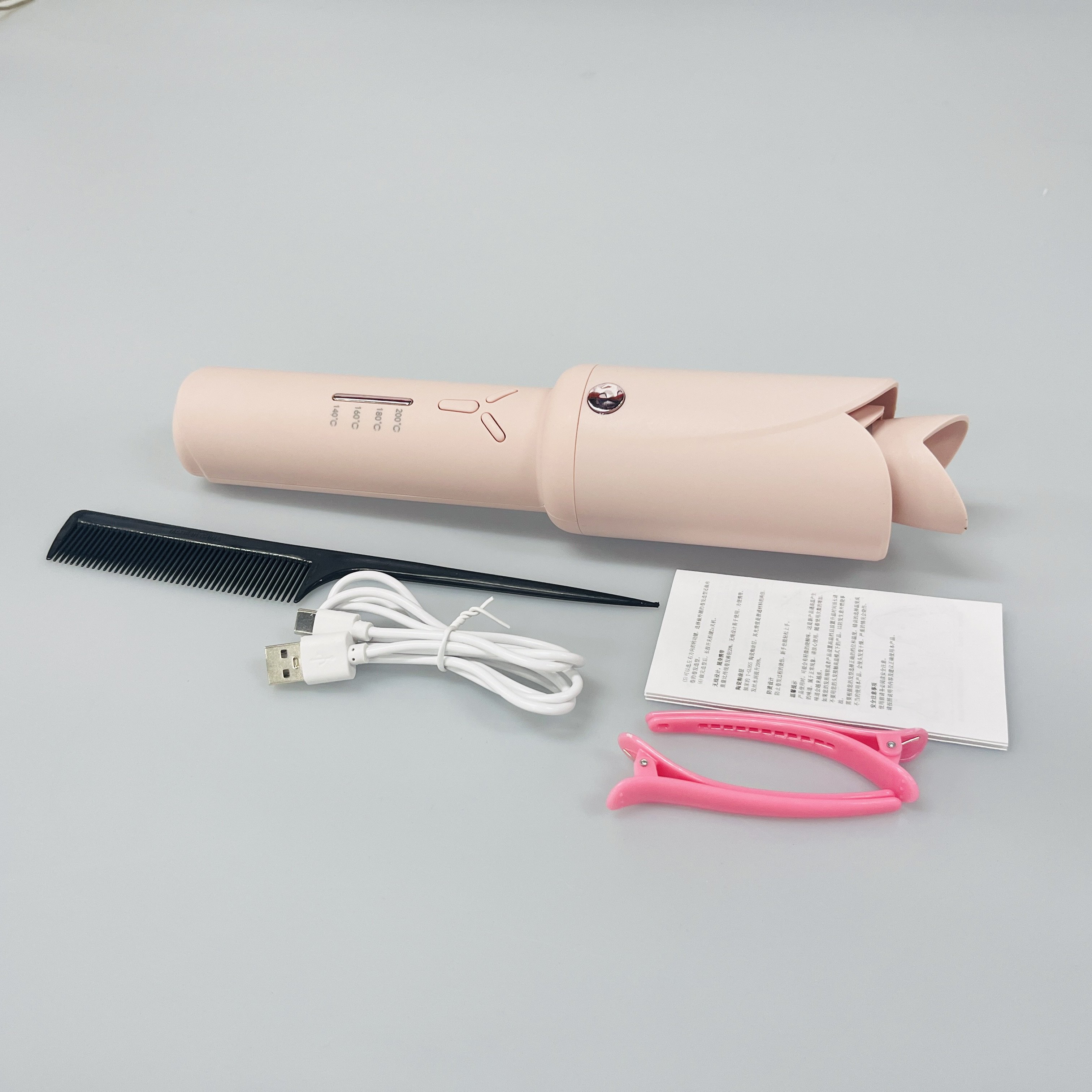 Portable Hair Curler Lightweight Auto Spin Curling Wand Effortless Curls & Waves Automatic Rotating Curling Iron for Travel