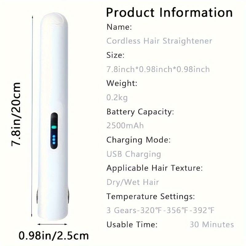 Portable Electric Wand Curling Iron With LCD Temperature Display USB Electric Iron Heavy Duty Dry Iron