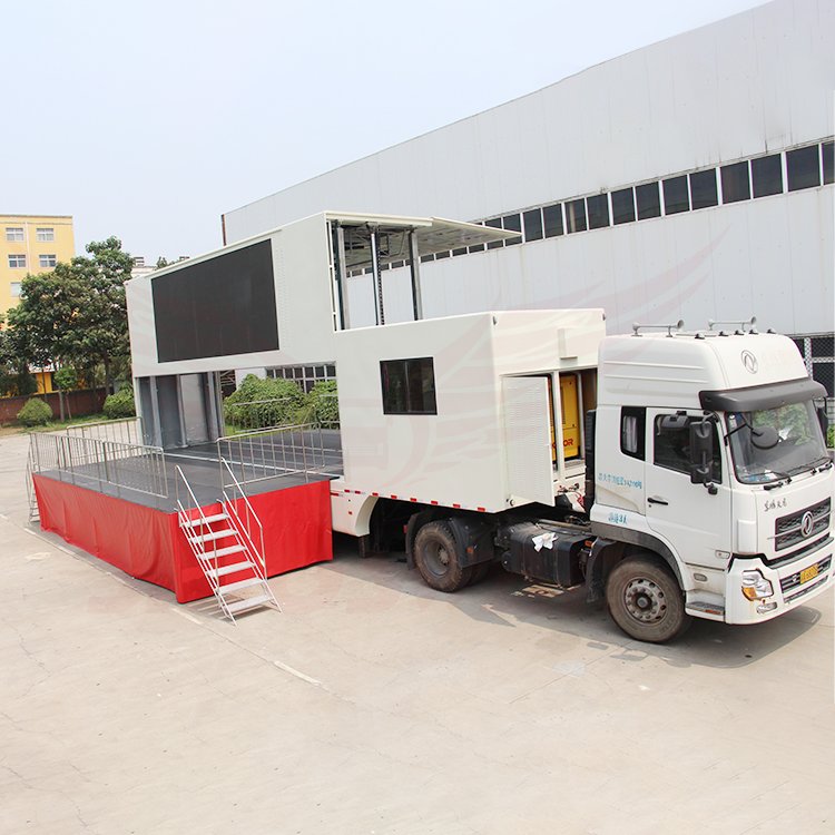 SINOSWAN SR130 13m Huge Roadshow Led Truck with Alternator LED Screen Lifted Sound System and Light System