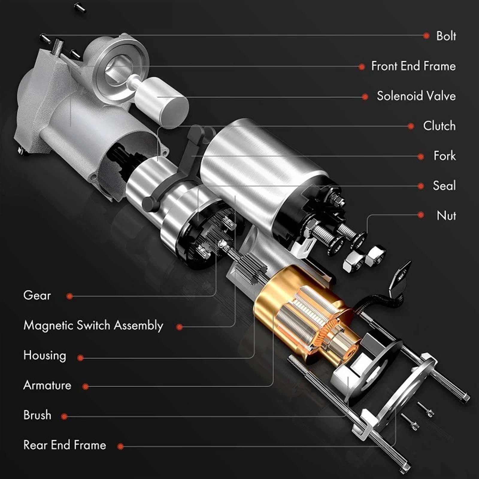 HFT Auto Parts Factory Wholesale High Quality Car Starter Motor Assembly for Land Rover Range Rover L319 L320 L322 LR011262