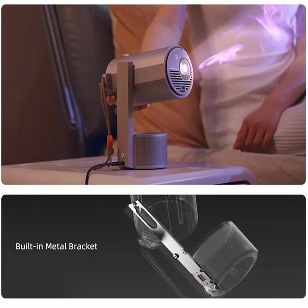 XGIMI Play 5 Projector, Portable Battery 3D Gimbal BT5 WiFi 6 Projector with 130 Degree Rotating for Outdoor Traveling Beamer