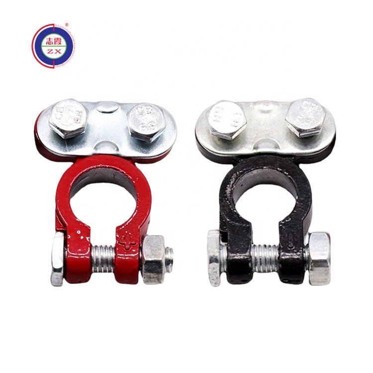 Manufacturer 2pcs Heavy Duty Brass Battery Terminal Clamp for Car Clip Screw Auto Parts Vehicle Accessories