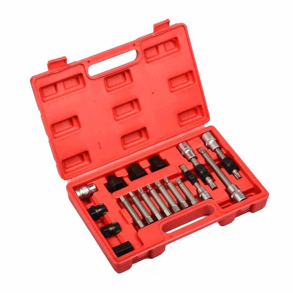 18 Pcs Alternator Flywheel Pulley Decoupler Removal Tool Kit
