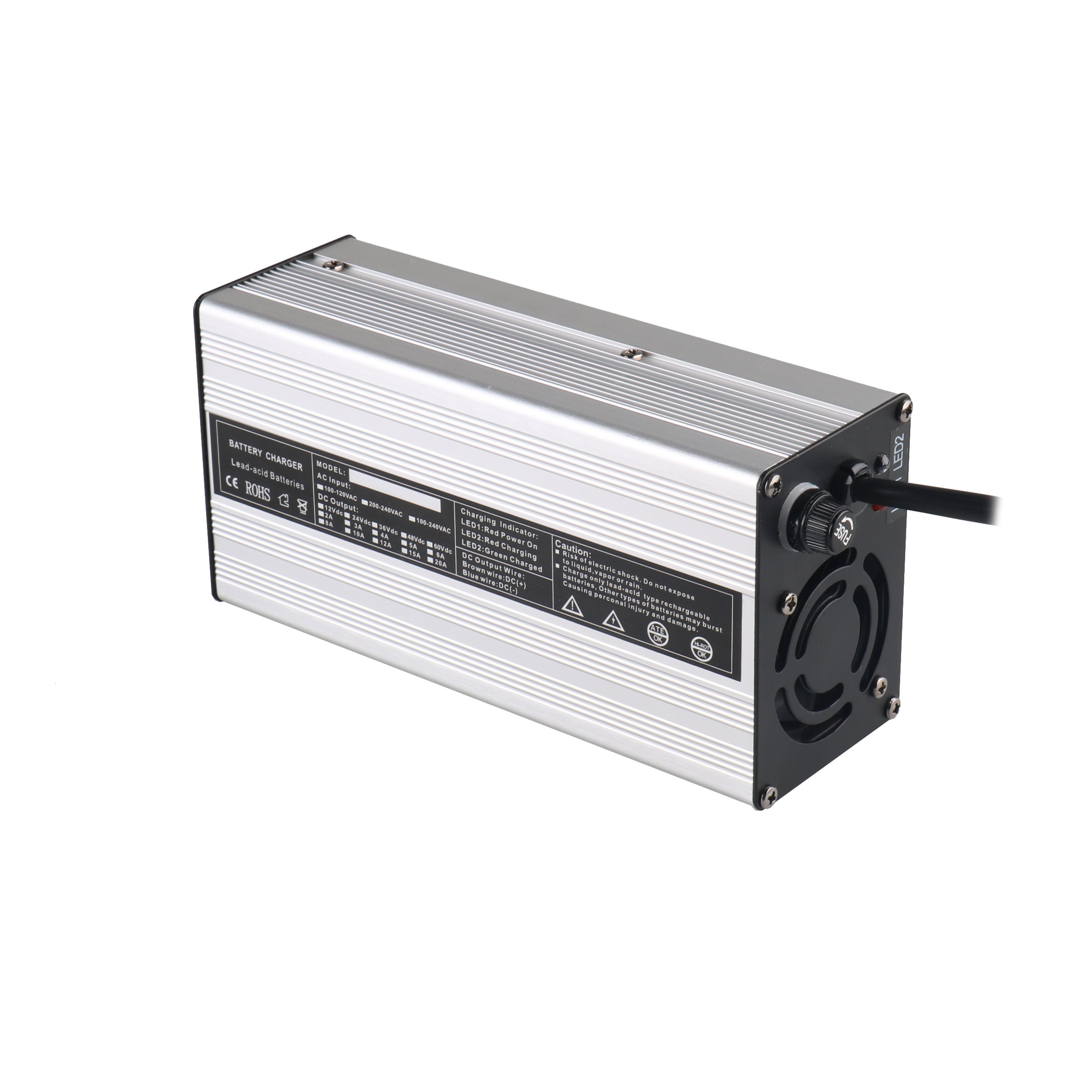 48V / 58.4V 8A Lifepo4 Lithium Battery Smart Charger 110V 120V 500W W/fan