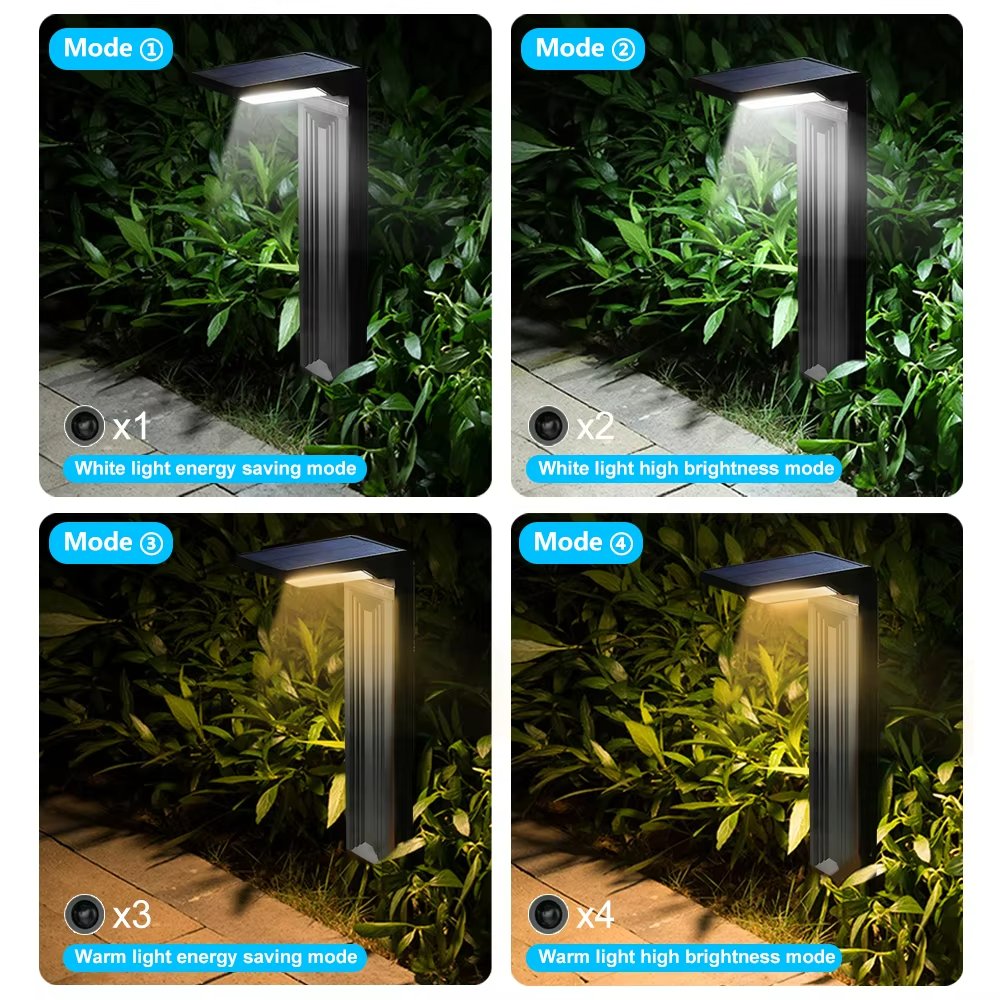 Outdoor Waterproof LED Solar Garden Lawn Light Auto On/Off Wireless Solar Pathway IP65 PC Lamp Body Solar Panel Battery Power