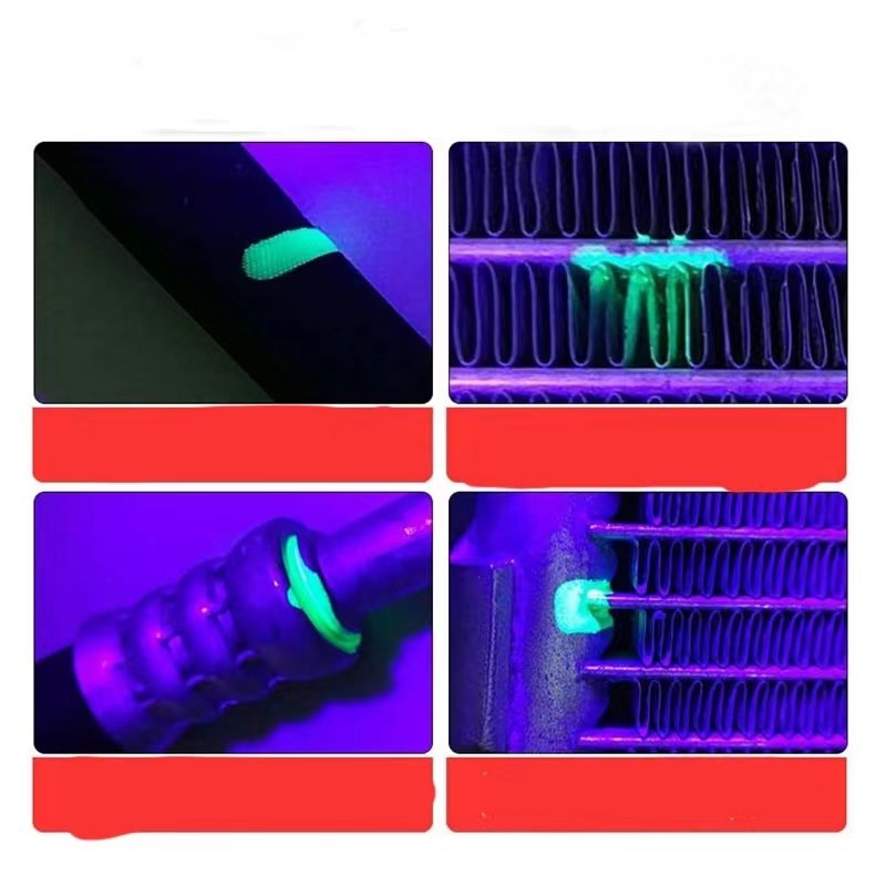 3B6 Air Conditioner Fluorescent R134a Leak Detection Flashlight Tool Sets Flashlight Oil AC UV Dye Leak Test Detection Kit