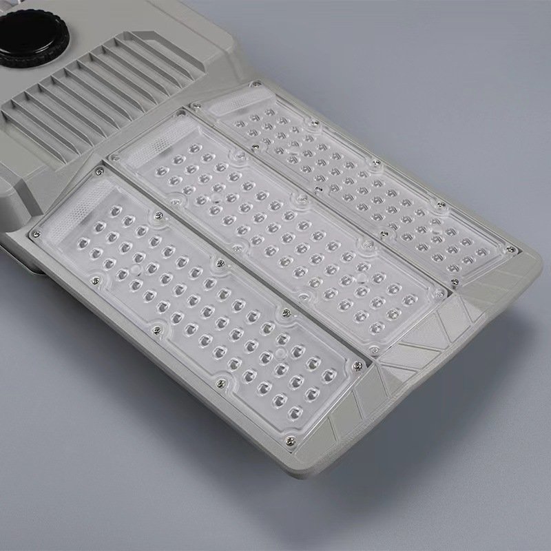 Remote Control Solar Street Light with Pir Motion Sensor IP67 Waterproof Solar Pole Lamp Commercial Parking Lot Lights