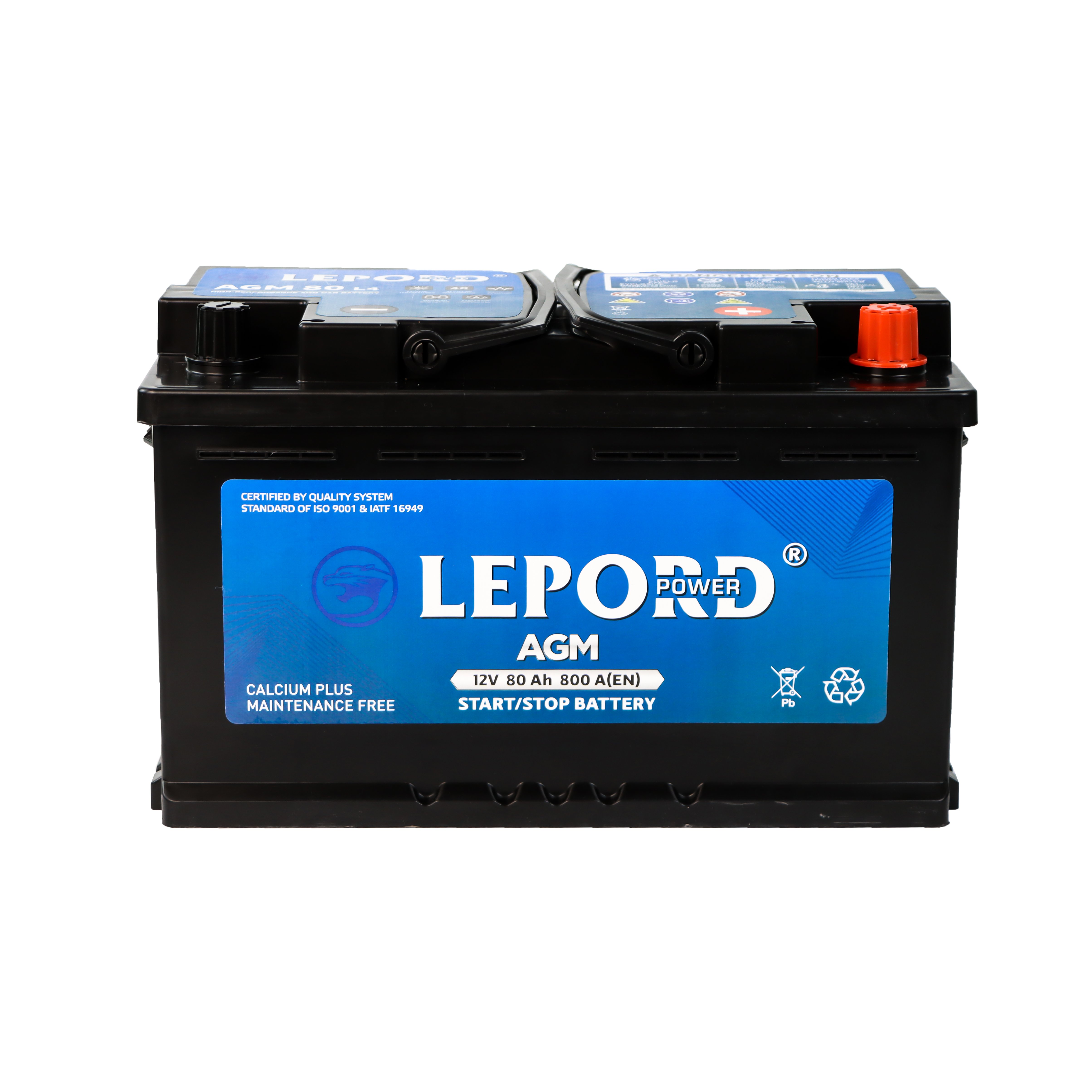 L4 AGM 80 Auto Battery 12V High Quality Car Battery for Vehicles Agm Mf Start Stop Battery