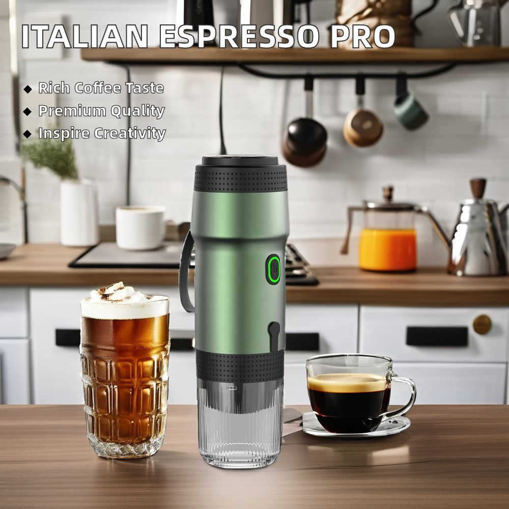 Professional Express Espresso Coffee Maker Machine Commercial Automatic Car Hotel Outdoor Portable USB Electric Battery