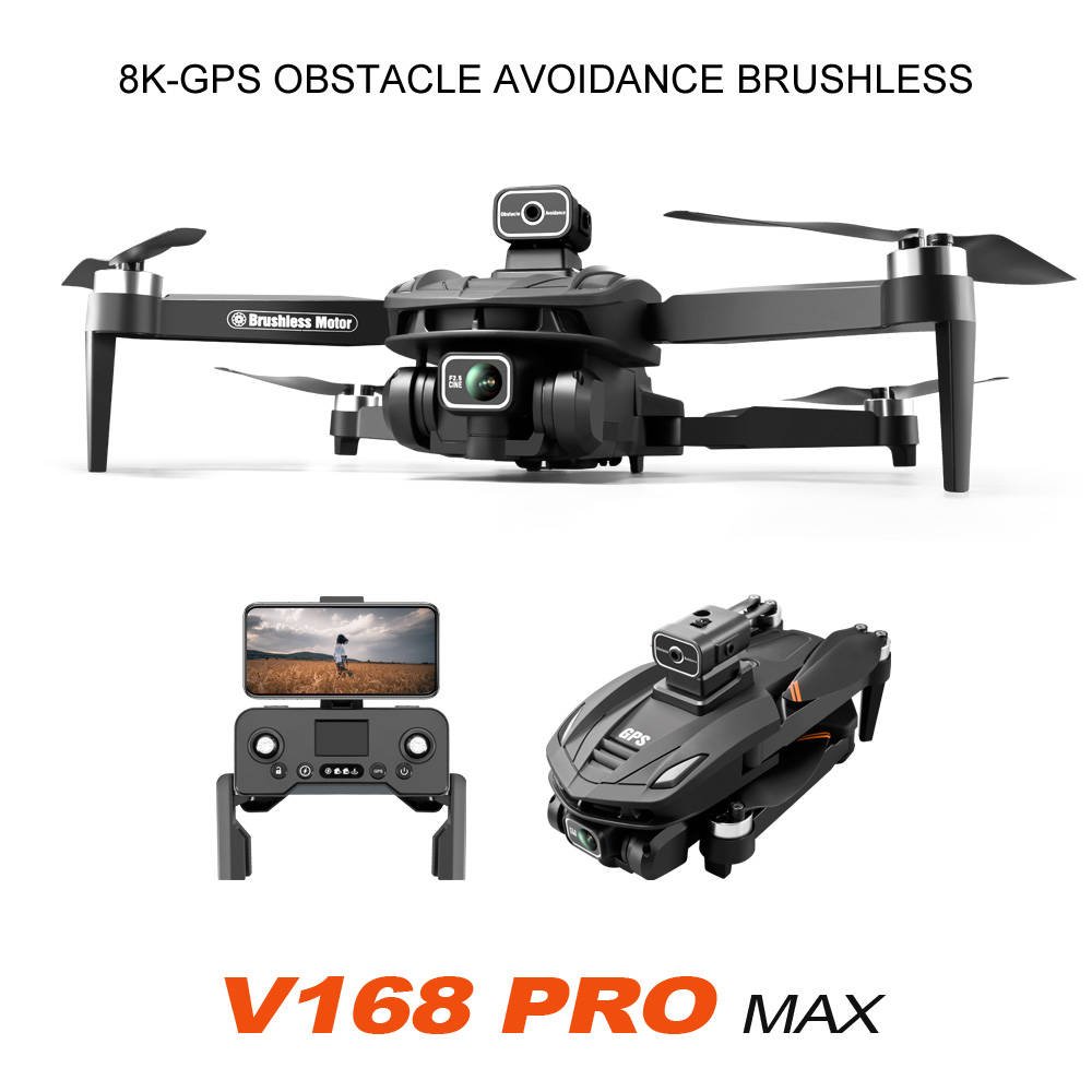 JHD V168 Laser Obstacle Avoidance Brushless GPS 5G WiFi FPV Optical Flow Positioning Foldable RC Drone Quadcopter Dron Kid Toy