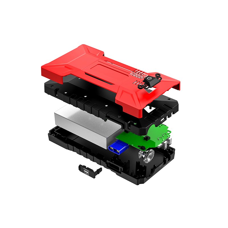 High Power Car Jump Starter Power Bank / Multi-Function Portable 12V Lithium Battery Car Jump Starter