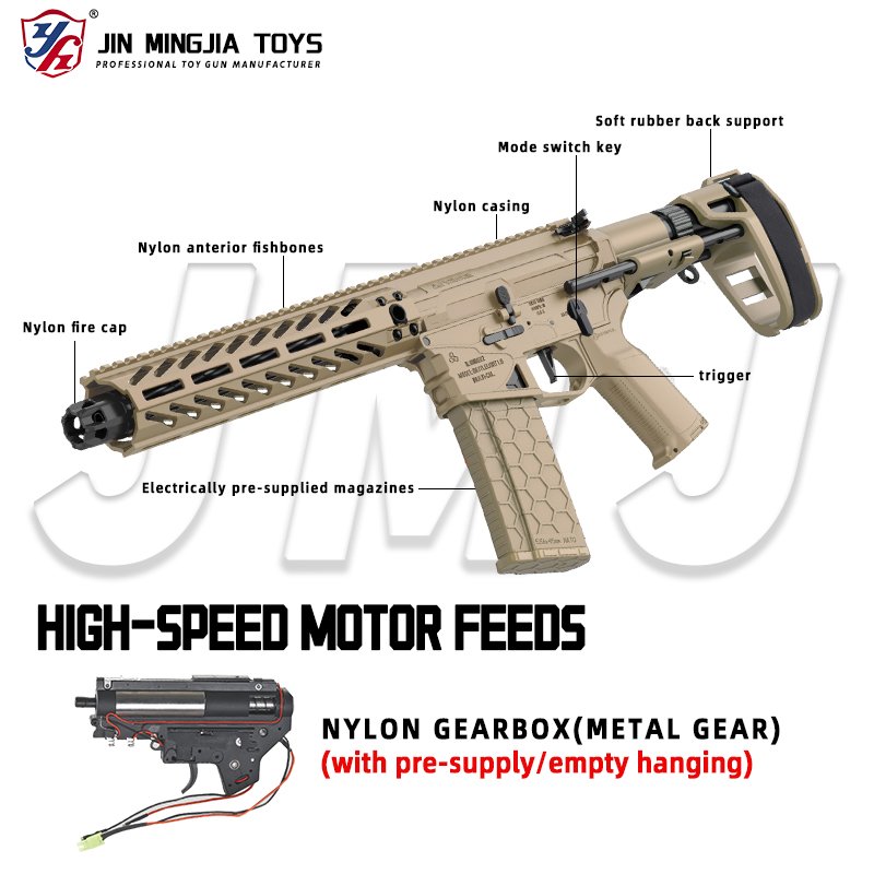 SLR Electric TOY GUN GEL Ammos AUTO Shooting Blaster Balls Splatter Launcher Fighting Game SAFE Playing Toy Outdoor