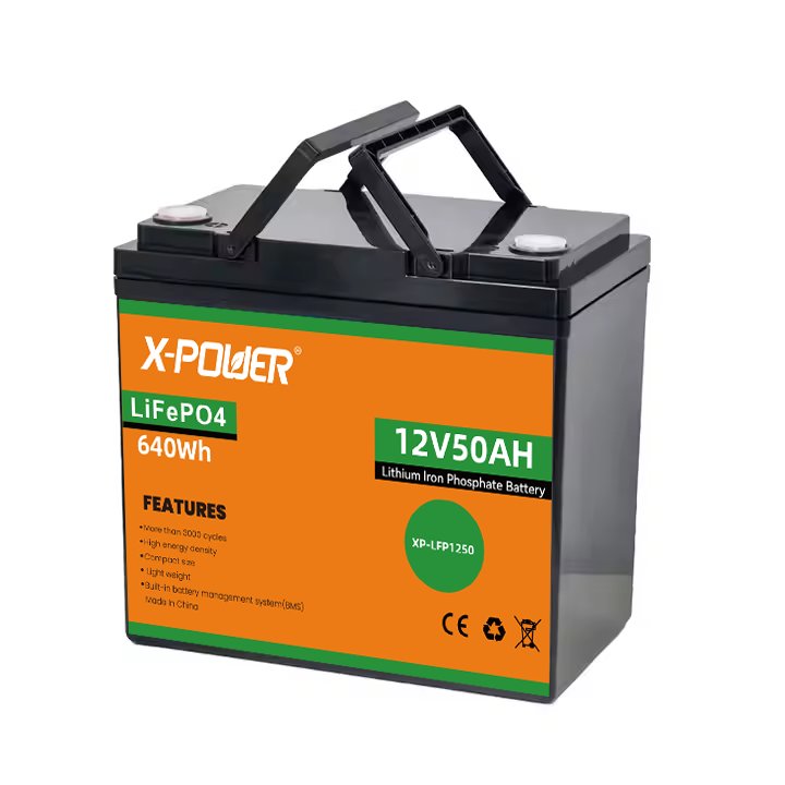 US Stock LiFepo4 Battery 12V 50Ah 2000 + Cycles Rechargeable Built-in BMS For Small UPS/ride-on Cars/mobility Scooter