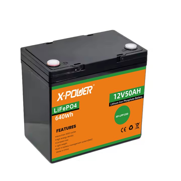 US Stock LiFepo4 Battery 12V 50Ah 2000 + Cycles Rechargeable Built-in BMS For Small UPS/ride-on Cars/mobility Scooter