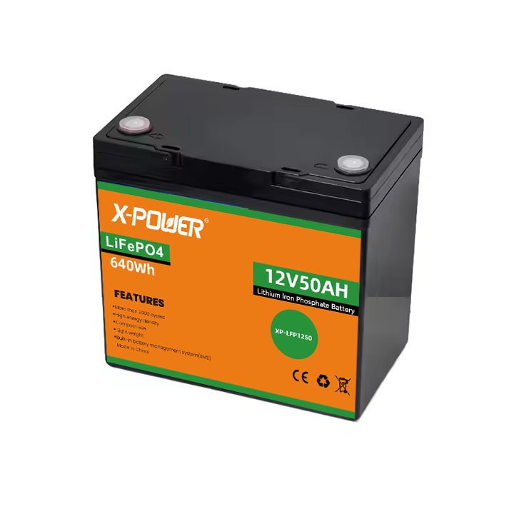 US Stock LiFepo4 Battery 12V 50Ah 2000 + Cycles Rechargeable Built-in BMS For Small UPS/ride-on Cars/mobility Scooter