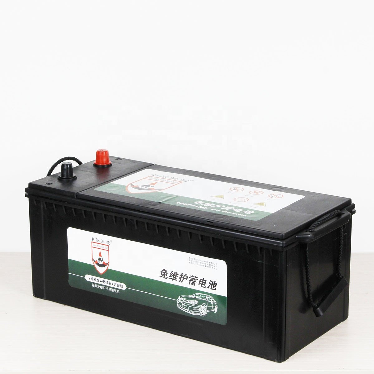 Zhongluo 180F51 12V 180AH Maintenance Free Car Battery Automotive Battery Deep Cycle Wholesale Factory Truck Car Auto Batteries