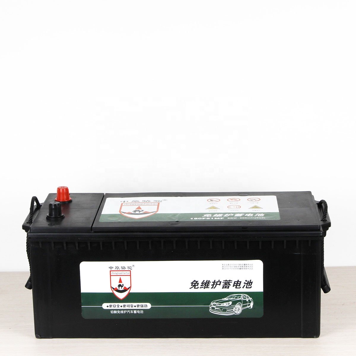 Zhongluo 180F51 12V 180AH Maintenance Free Car Battery Automotive Battery Deep Cycle Wholesale Factory Truck Car Auto Batteries