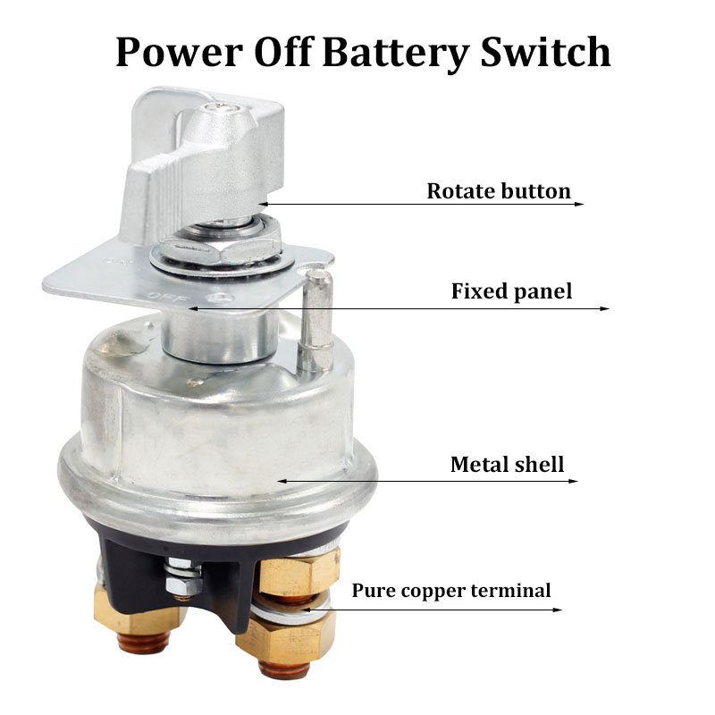 12-24V DPST Cut Off Disconnect Master Kill Battery Switch for Car Boat Truck