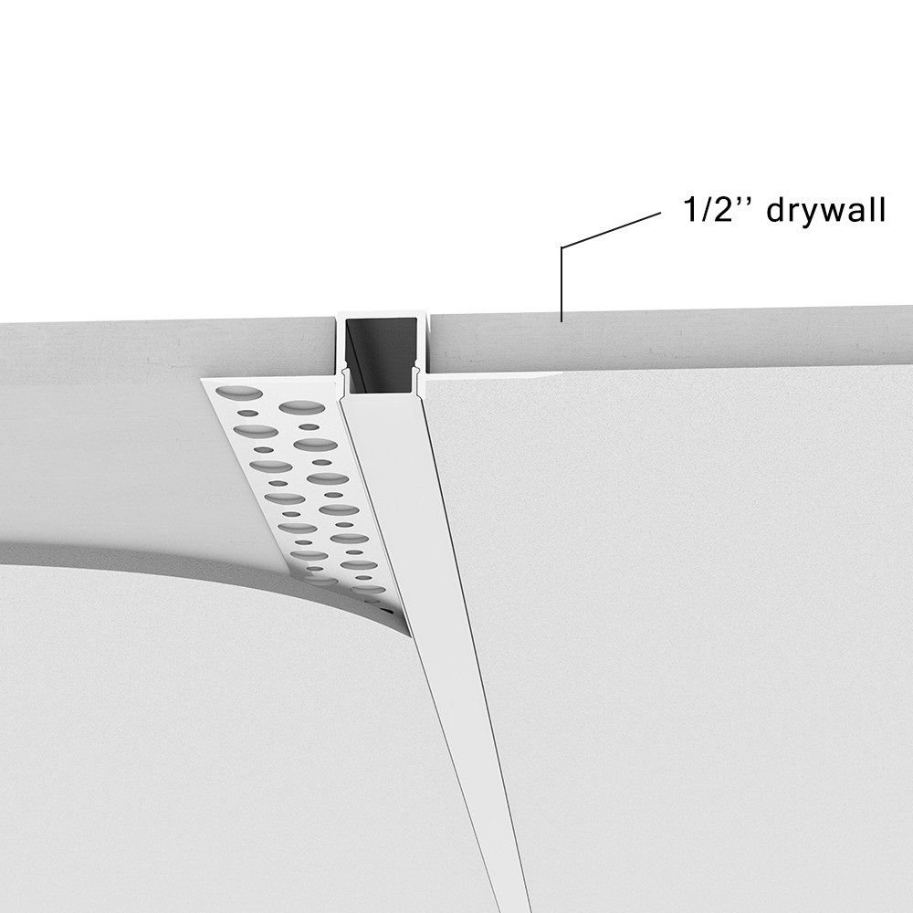 W52mm * H13mm LED Gypsum Board Profile Kit Drywall Installation Creates Ideal Light and Shadow