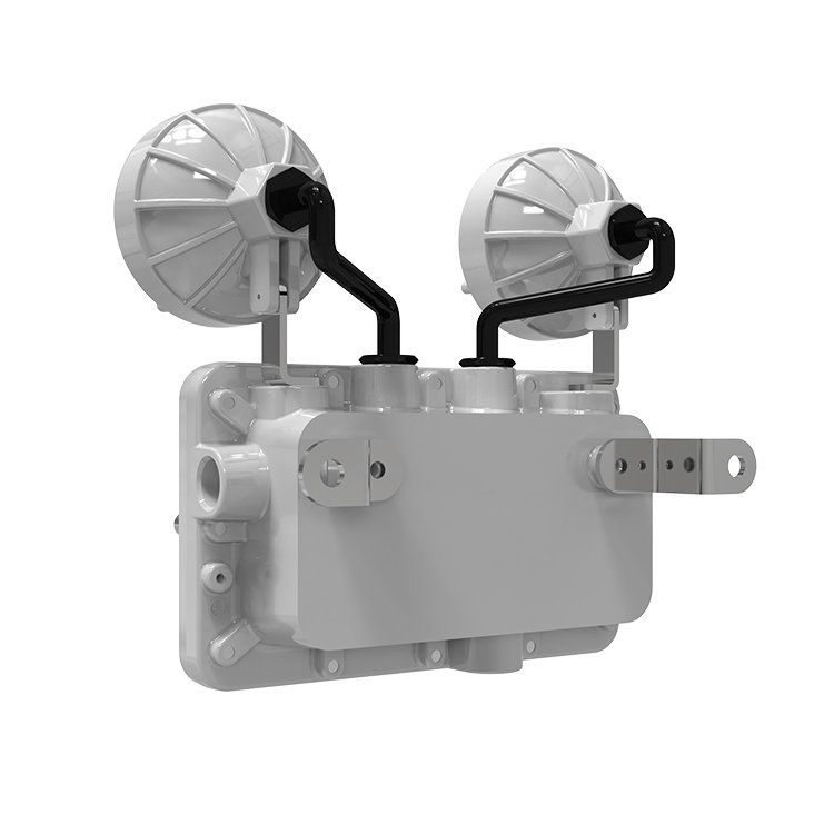 Factory Price Wall Mounted Explosion Proof Double Twin Head Light Emergency Luminaire IECEx ATEX Listed
