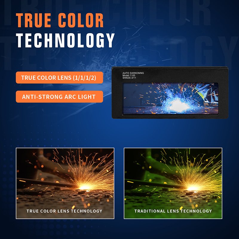 TRQ Auto Darkening Large Viewing Sexy TIG MIG Full Face Welding Filter