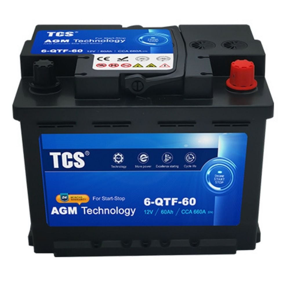 Industrial Heavy Duty Equipment 6-Qtf-60 60Ah Auto Agm Start Stop Batterie for Taxis