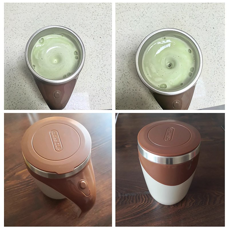 Stainless Steel Electric Mixing Cup Rechargeable Automatic Magnetic Self Stirring Coffee Mug with Lid