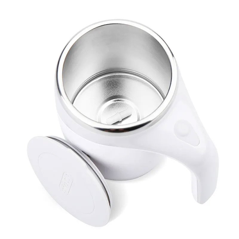 Stainless Steel Electric Mixing Cup Rechargeable Automatic Magnetic Self Stirring Coffee Mug with Lid