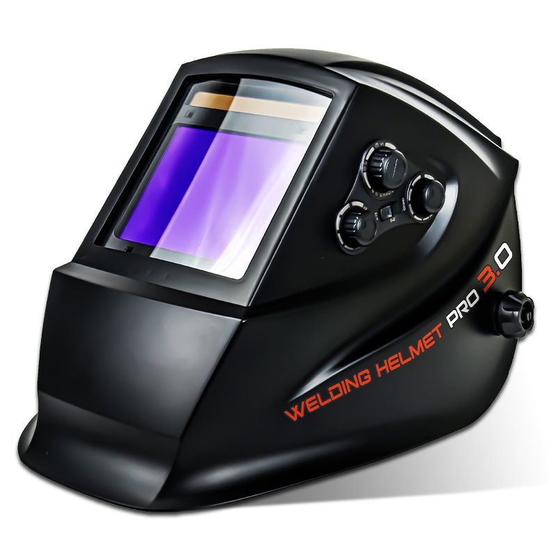 TRQ OEM ODM Customized 100*80mm Large Field of Vision 4 Sensors Inside and Outside Adjustable Auto Darkening Welding Helmet