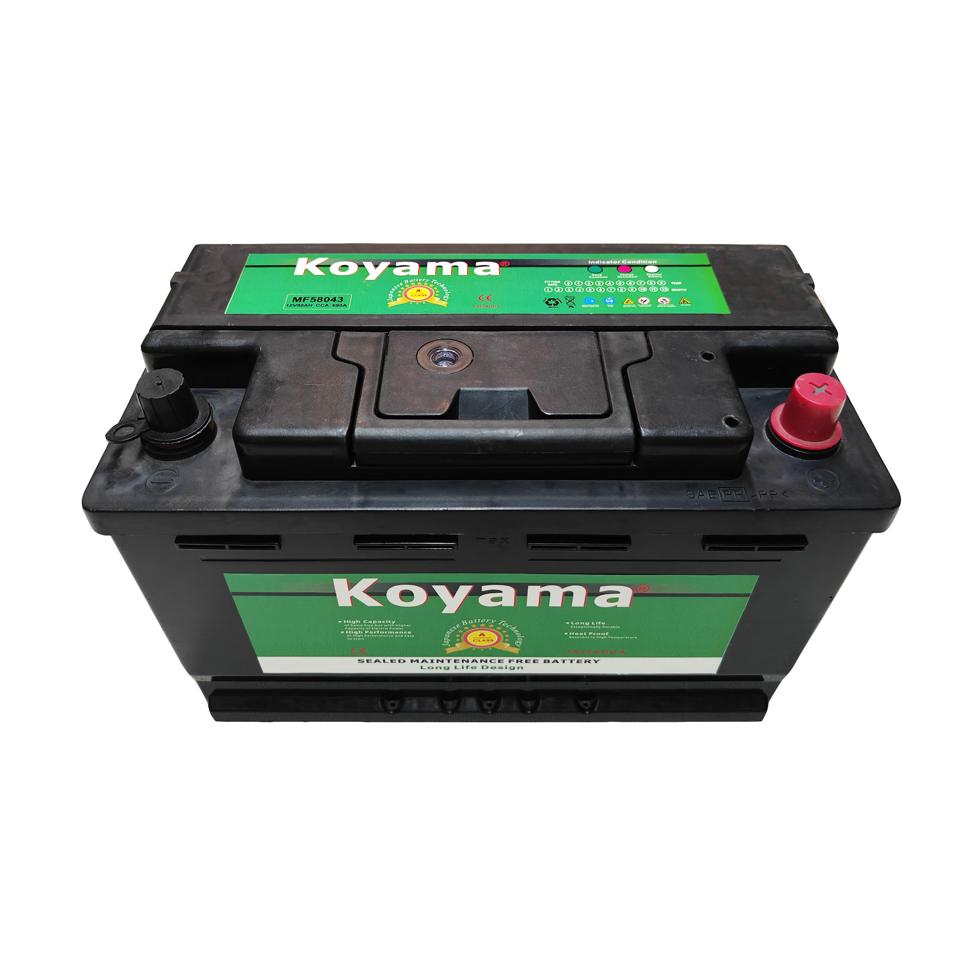 Rechargeable MF Car Battery 12v80Ah Auto Battery Bus/Boat/Truck Automotive Starter Lead Acid Batteries Factory OEM High-Quality