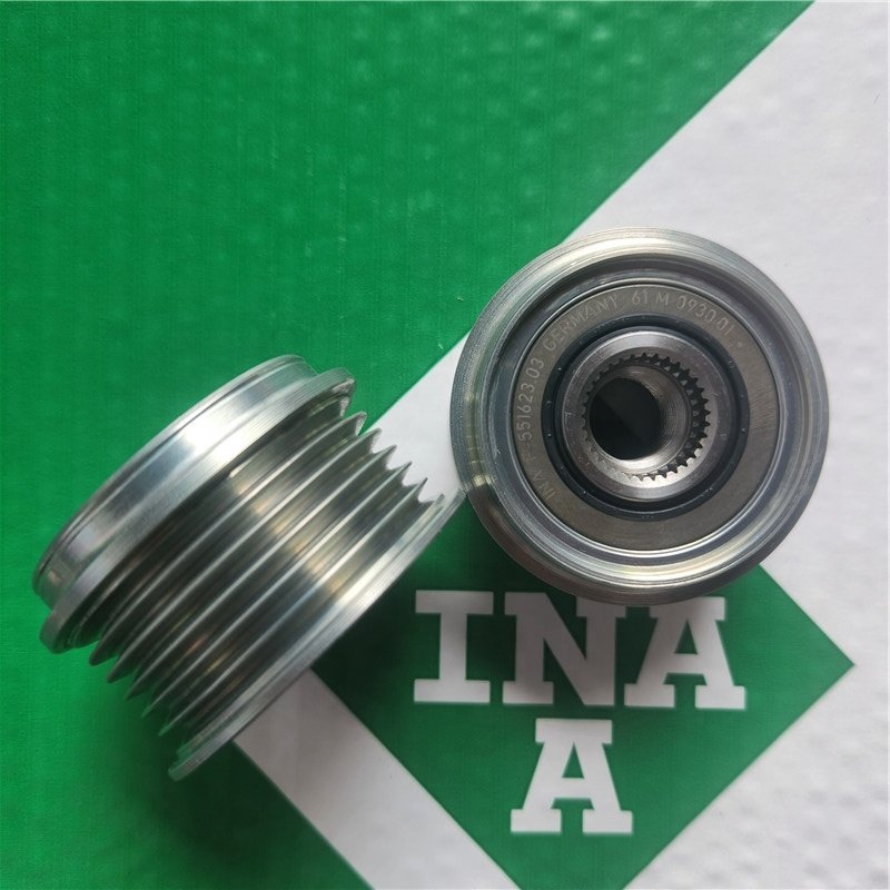 Original INA Freewheel Clutch Pulley F-551623 535022210 for Audi Q7 3.0 TDi Alternator Pulleys 04L903024R 059903018E