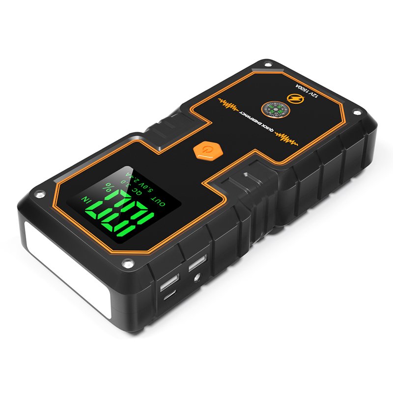 1pc Portable Emergency Auto Starting Device 12V Car Jump Starter Battery Power Bank for Petrol Diesel Car Motorcycle 1000A Peak