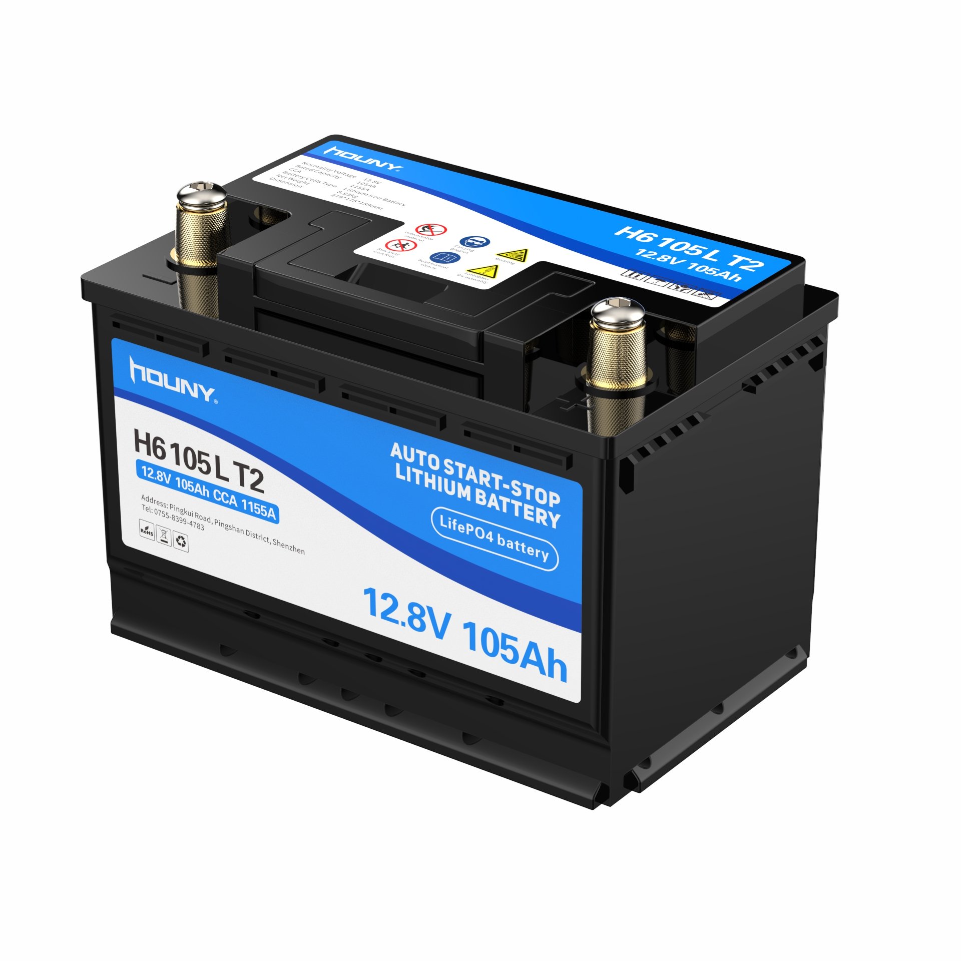 Lithium Iron Phosphate 12v 105ah Powerful Auto Batteries for Car Starter CCA1155 90ah