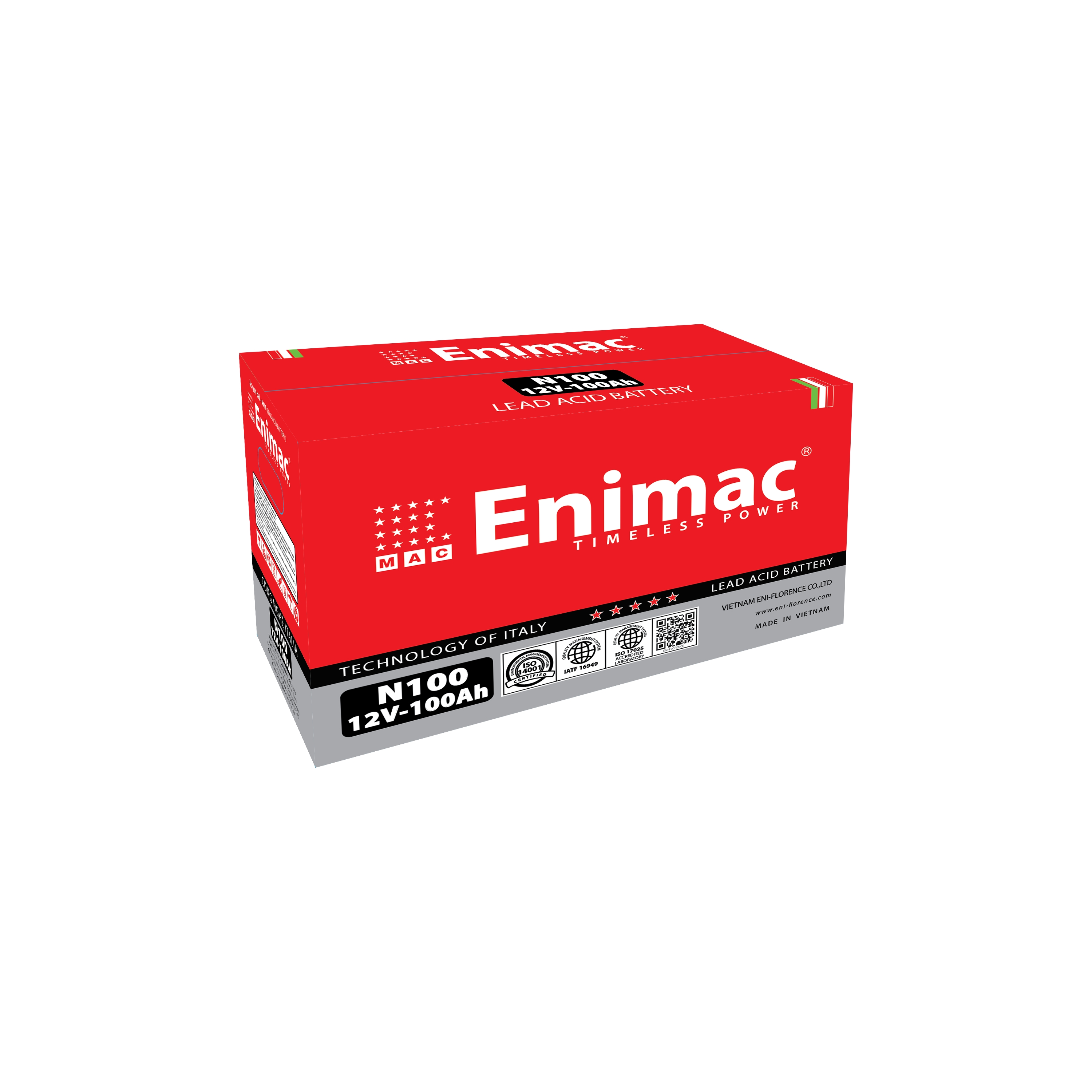 FACTORY PRICE DRIED BATTERY N100 100AH Battery for Car and Truck Made in Vietnam Strong Current