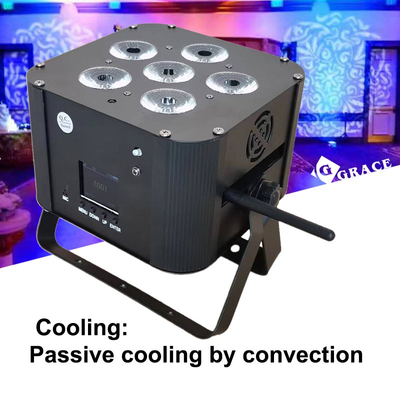 Grace 6PCs*18W RGBWAUv 6in1 Wedding Dj Products Battery Wireless DMX WiFi Led Par Light