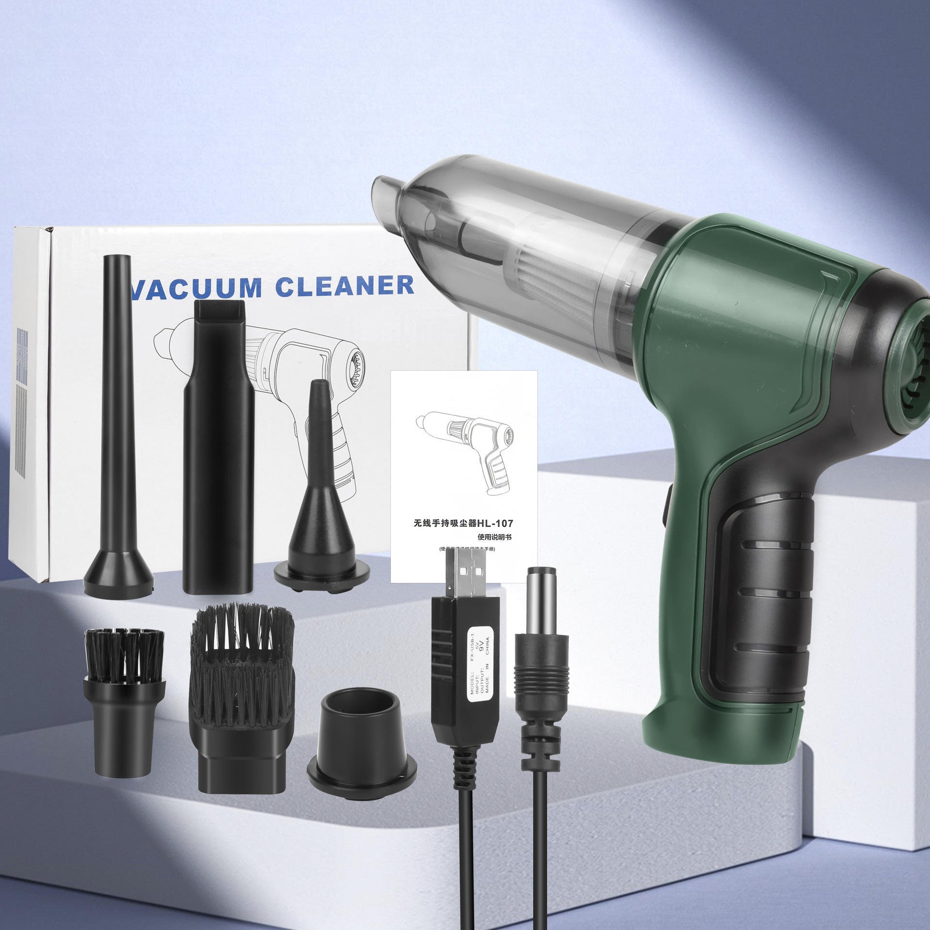 2024 Best Selling Products 3 in 1 Car Vacuum Cleaner High Power Cordless Rechargeable Handheld Portable Mini Auto Vacuum
