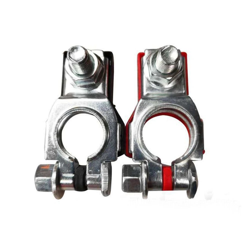 2Pcs Automotive Battery Terminal Clamp Clip Connector for Car Caravan Boat Copper Clip Screw Auto Parts Vehicle Accessories