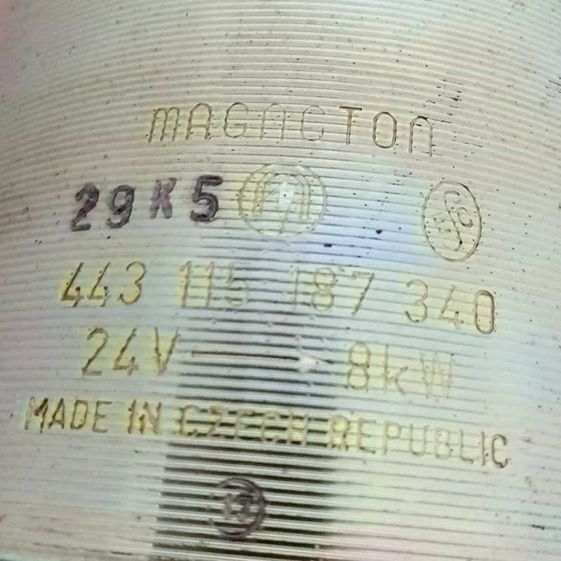 Original T2 Starter 24V 8kW 11 Teeth for TATRA 815 OEM 341905002 443115187340 4431150230 Magnaton