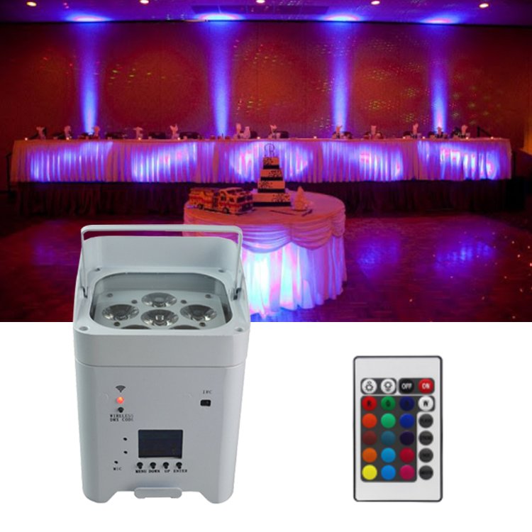 6*18w Waterproof Rgbw Uv 6in1 Outdoor Indoor Wedding Dmx Led Dj Wall Par Uplights Battery Wireless Uplight