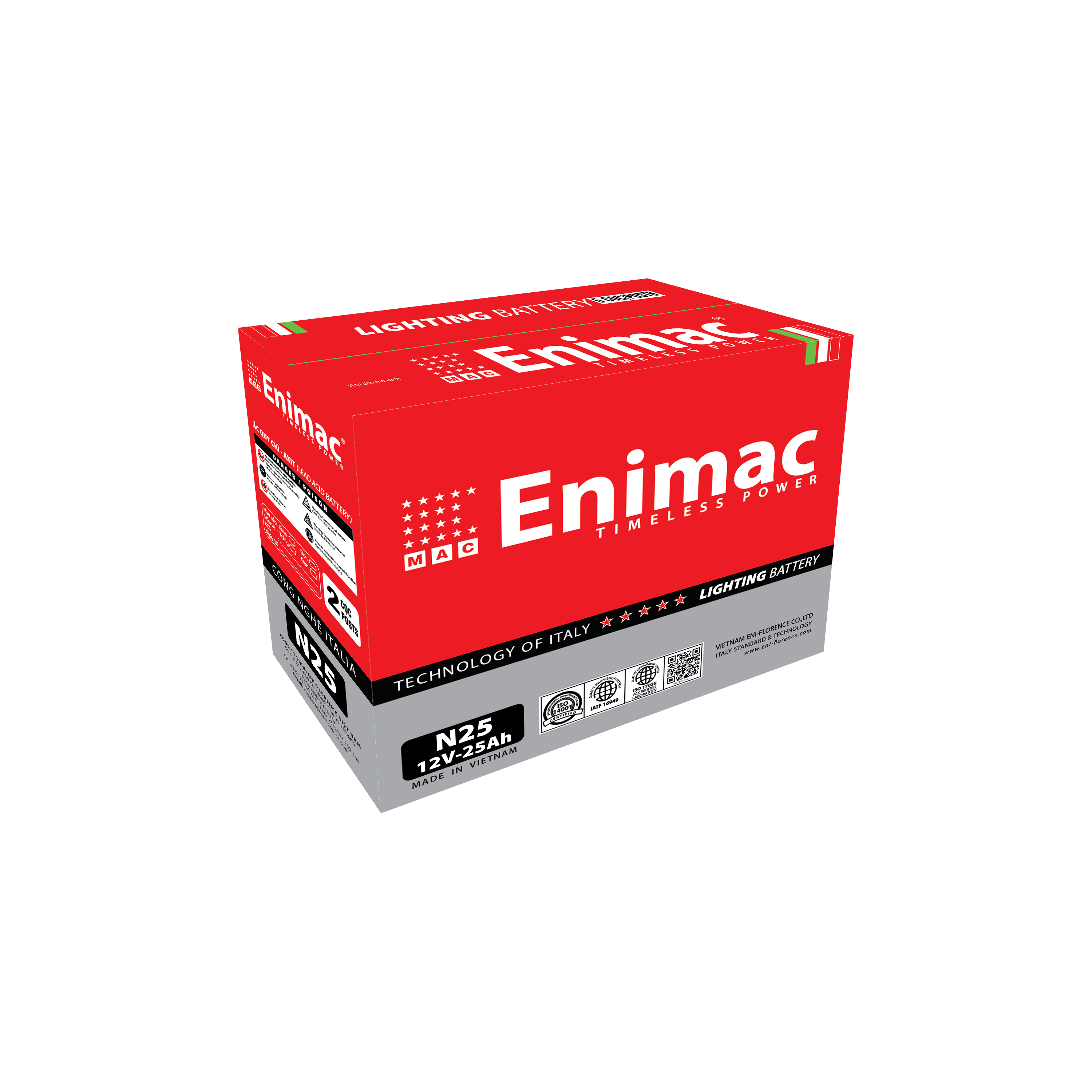 Wholesale Vietnam N25 (2Post) Italian Standard Dried Battery Long Life Strong Current Good Performance Cars Motors Lead Acid New